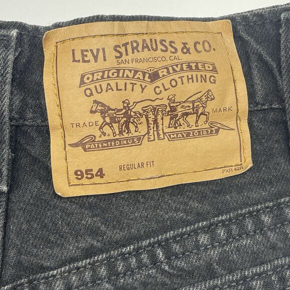 Vintage Levi’s 954 Denim Shorts Black Orange Tab Regular Fit Women’s Size 5 - Picture 4 of 11